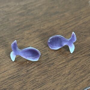 Purple Whale Fish Tank Decorations